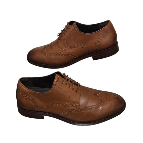 Cole Haan Harrison Shoes Mens Size 12 M Wingtip Oxford Brown Leather C24168 main image 11